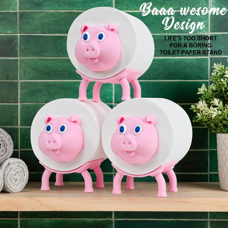 Eco-Friendly 3D Piggy Tissue Holder(3 Pcs) - Compact, Cute & Functional Stand-Alone Tissue Dispenser for Bathroom, Kitchen, Bedroom, Living Room - Perfect Gift for Mother'S Day & Home Decor Idea