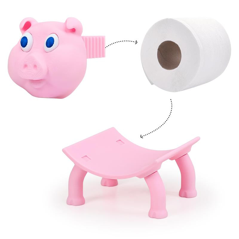 Eco-Friendly 3D Piggy Tissue Holder(3 Pcs) - Compact, Cute & Functional Stand-Alone Tissue Dispenser for Bathroom, Kitchen, Bedroom, Living Room - Perfect Gift for Mother'S Day & Home Decor Idea