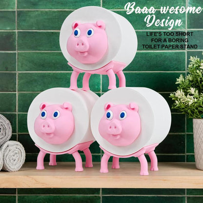 Eco-Friendly 3D Piggy Tissue Holder（3 Pcs） - Compact, Cute & Functional Stand-Alone Tissue Dispenser for Bathroom, Kitchen, Bedroom, Living Room - Perfect Gift for Mother'S Day & Home Decor Idea